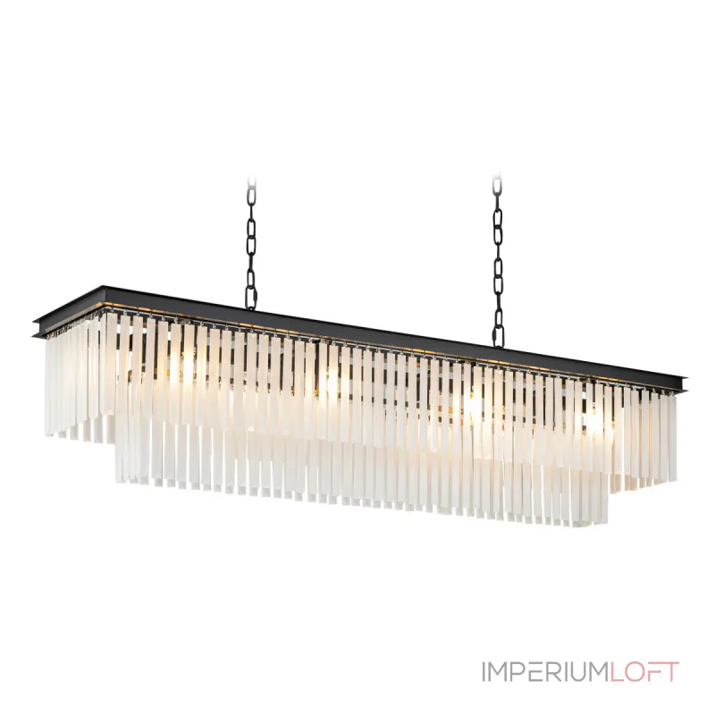 Подвесная люстра Delight Collection 1920s Odeon KR0387P-12C/P black/frost