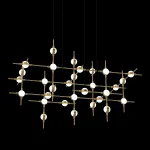Подвесная люстра Delight Collection Molecular MD18001067-30A black/gold