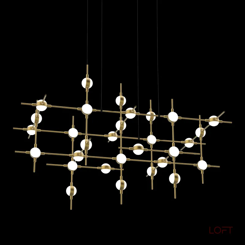 Подвесная люстра Delight Collection Molecular MD18001067-30A black/gold