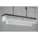 Подвесная люстра Delight Collection 1920s Odeon KR0387P-12C/P black/frost
