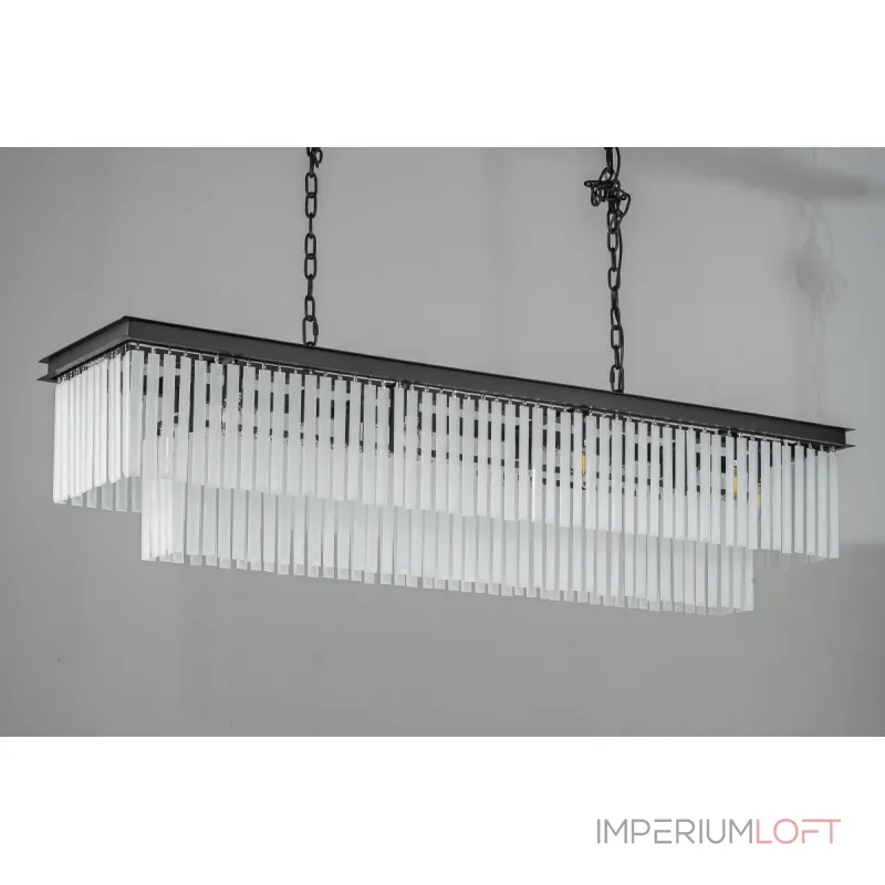 Подвесная люстра Delight Collection 1920s Odeon KR0387P-12C/P black/frost