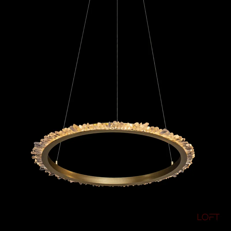 Подвесной светильник Delight Collection Quartz Halo MD20020154-1A satin gold Подвесной светильник Delight Collection Quartz Halo MD20020154-1A satin gold