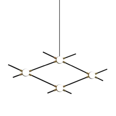 Подвесная люстра Delight Collection Molecular MD18001067-4A black/gold Подвесная люстра Delight Collection Molecular MD18001067-4A black/gold