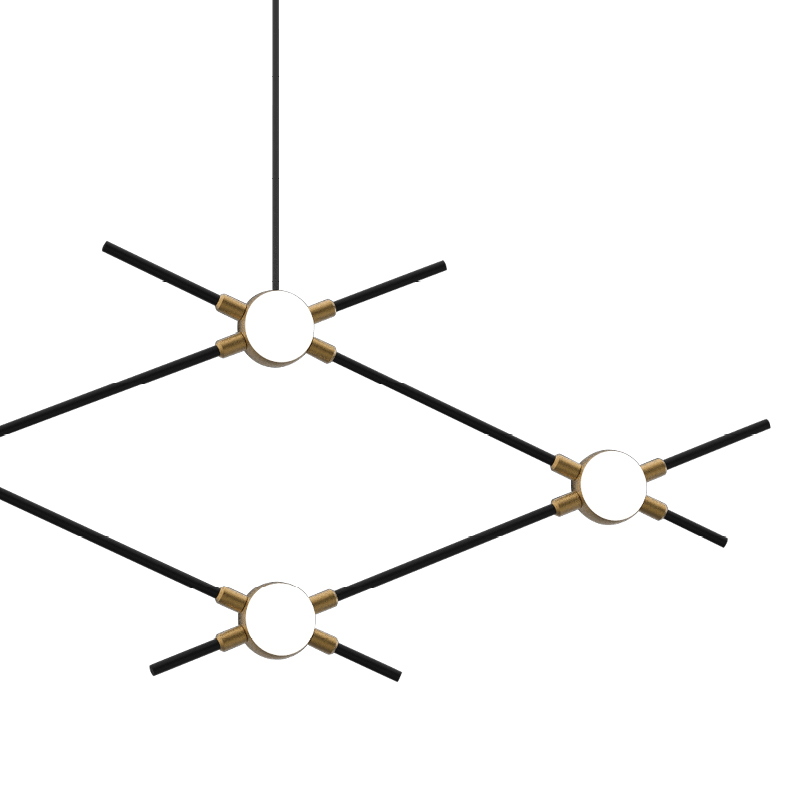 Подвесная люстра Delight Collection Molecular MD18001067-4A black/gold Подвесная люстра Delight Collection Molecular MD18001067-4A black/gold