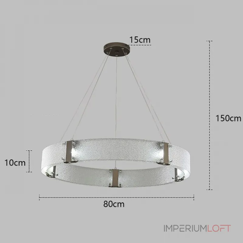 Подвесная люстра Delight Collection Parallel Ring D8028P/R/D800 black/clear