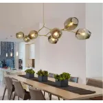 Люстра Delight Collection Bubble KG0579P-8 brass/smoky от ImperiumLoft