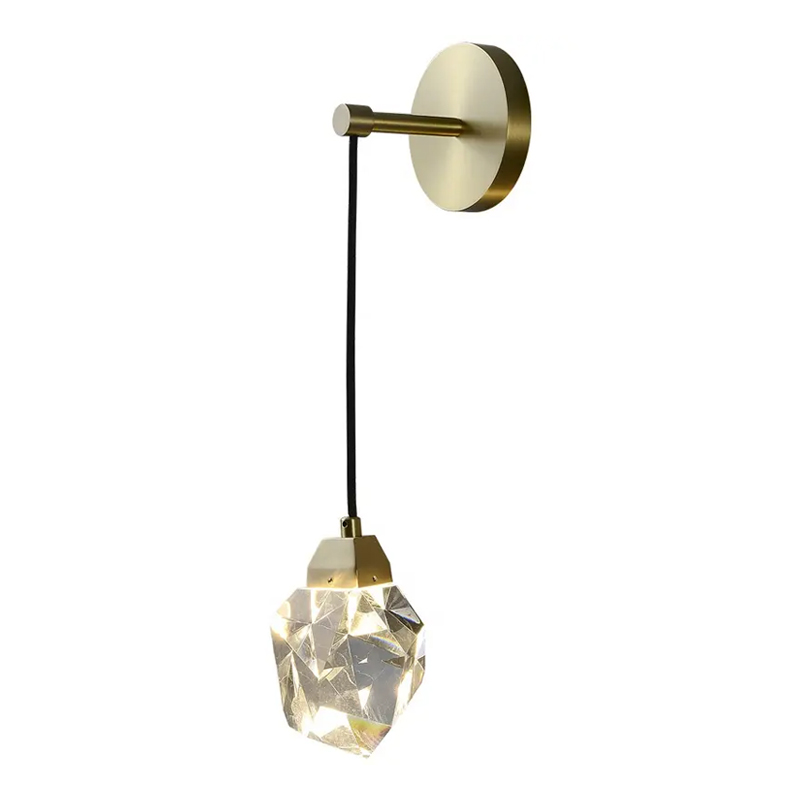 Настенный светильник Delight Collection Crystal rock II 9701W brass Настенный светильник Delight Collection Crystal rock II 9701W brass
