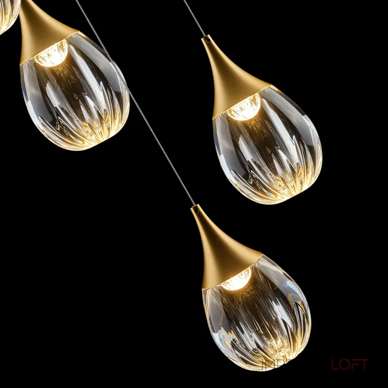Подвесной светильник Delight Collection Stilla MD24001004-12A gold/clear