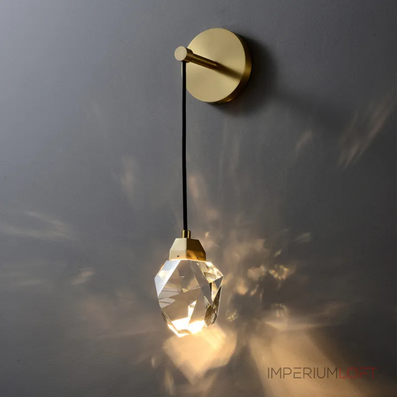 Настенный светильник Delight Collection Crystal rock II 9701W brass Настенный светильник Delight Collection Crystal rock II 9701W brass