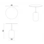 Приставной столик Delight Collection River River Side Table Ø45 от ImperiumLoft