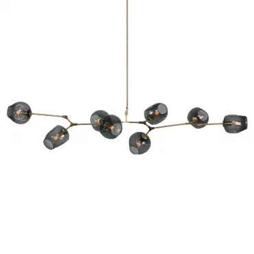 Люстра на штанге Delight Collection Bubble KG0579P-8 brass/smoky