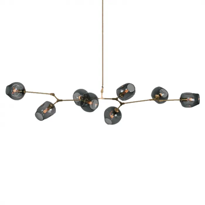 Люстра Delight Collection Bubble KG0579P-8 brass/smoky от ImperiumLoft