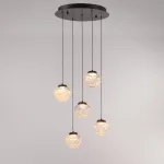 Подвесной светильник Delight Collection MD25030003-5A matt black/clear