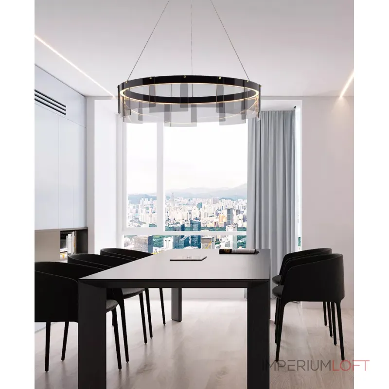 Подвесная люстра Delight Collection Stratos D8825P/L black/smoky