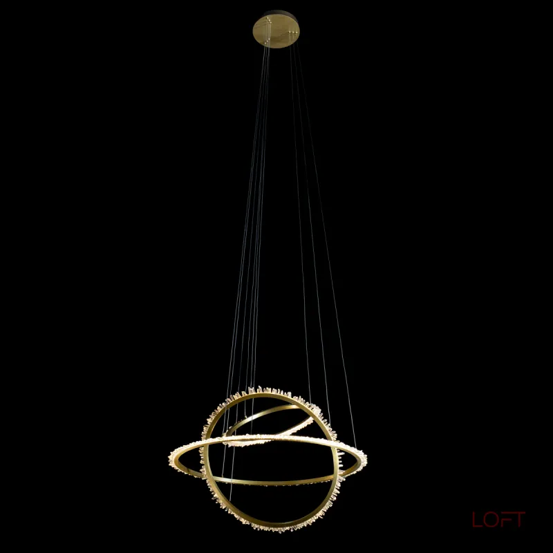 Подвесной светильник Delight Collection Quartz Halo MD20020154-3A satin gold Подвесной светильник Delight Collection Quartz Halo MD20020154-3A satin gold