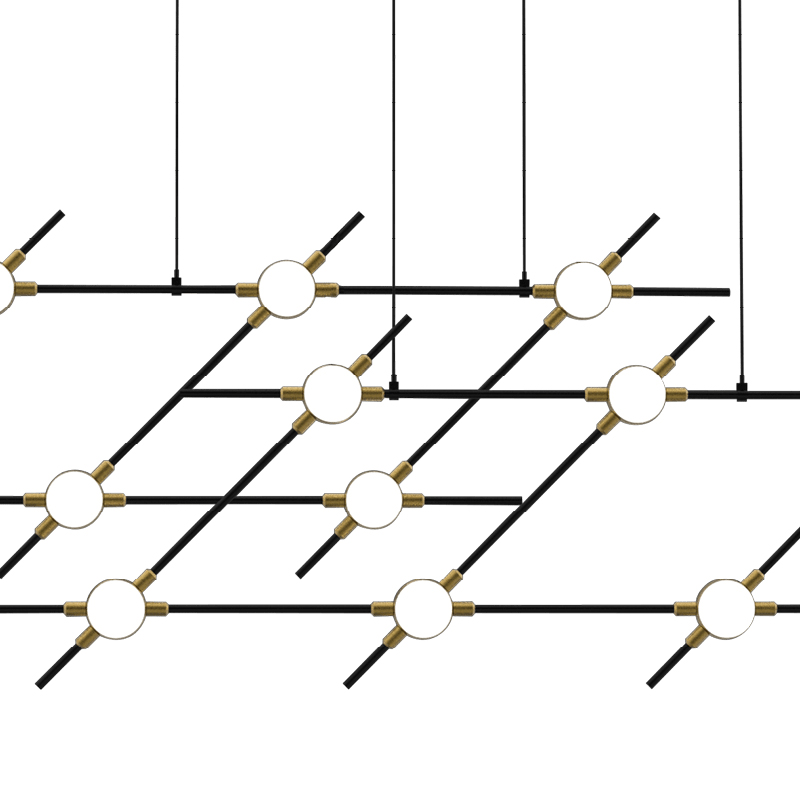 Подвесная люстра Delight Collection Molecular MD18001067-14A black/gold Подвесная люстра Delight Collection Molecular MD18001067-14A black/gold