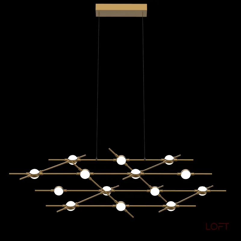 Подвесная люстра Delight Collection Molecular MD18001067-14A black/gold Подвесная люстра Delight Collection Molecular MD18001067-14A black/gold