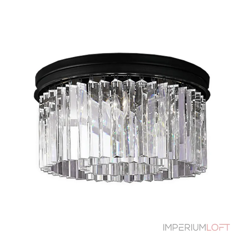 Светильник потолочный Delight Collection 1920s Odeon KR0387C-6B/P black/clear Светильник потолочный Delight Collection 1920s Odeon KR0387C-6B/P black/clear