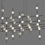 Подвесная люстра Delight Collection Molecular MD18001067-55A black/gold