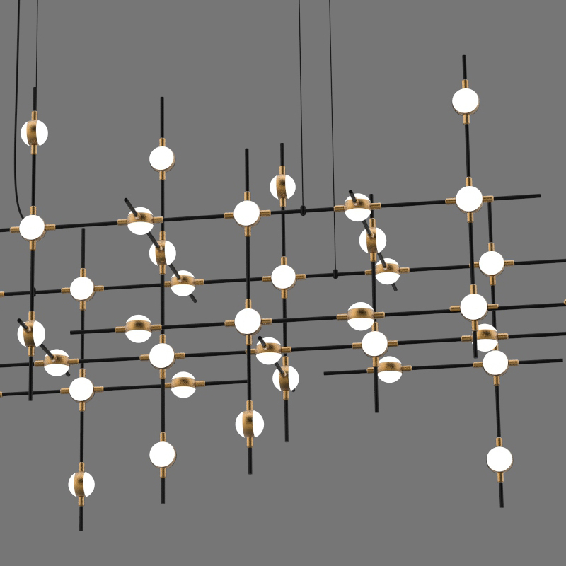 Подвесная люстра Delight Collection Molecular MD18001067-55A black/gold Подвесная люстра Delight Collection Molecular MD18001067-55A black/gold