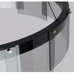 Подвесная люстра Delight Collection Stratos D8825P/L black/smoky