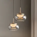 Подвесной светильник Delight Collection MT9128 MT9128-1H gold/smoke