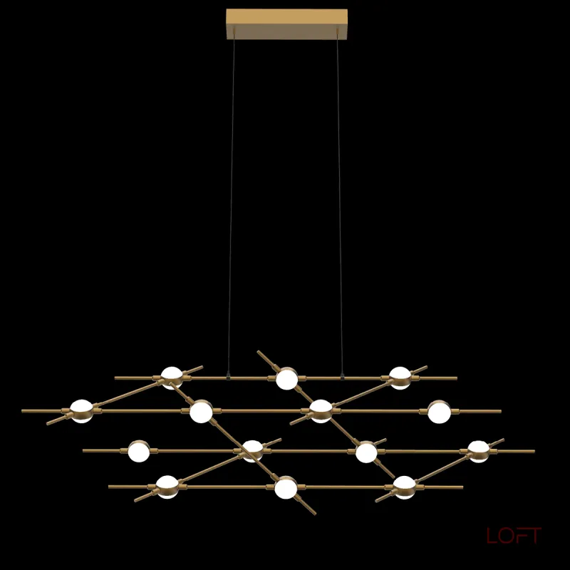 Подвесная люстра Delight Collection Molecular MD18001067-14A black/gold Подвесная люстра Delight Collection Molecular MD18001067-14A black/gold