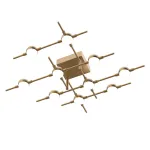 Потолочный светильник Delight Collection Molecular MX18001067-10A gold