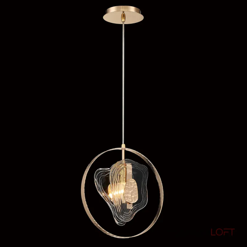 Подвесной светильник Delight Collection Cowley P60669-1 gold/clear Подвесной светильник Delight Collection Cowley P60669-1 gold/clear