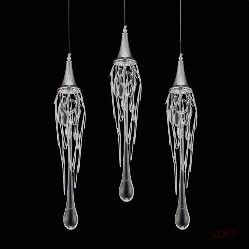 Подвесной светильник Delight Collection Goddess Tears P68009L-3 chrome