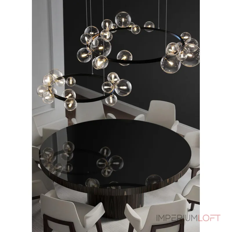 Подвесная люстра Delight Collection Art Deco Bubble 8828P/L black/clear