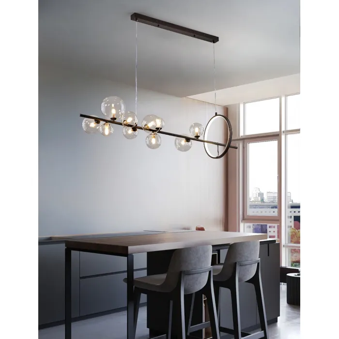 Люстра Delight Collection Art Deco Bubble KG1233P-10 black/clear от ImperiumLoft