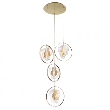 Светильник подвесной Delight Collection Cowley P60669-4 gold/clear