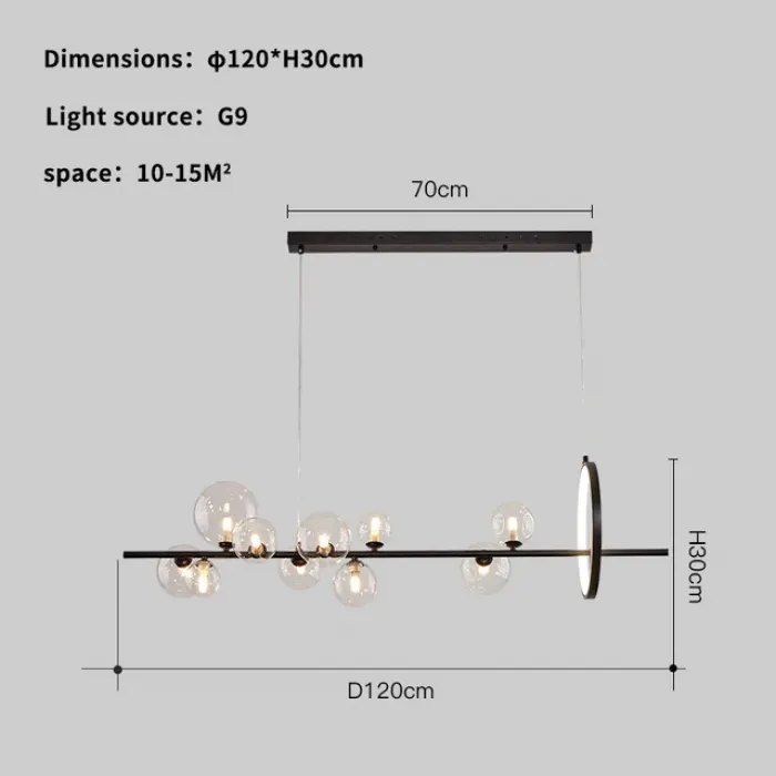 Люстра Delight Collection Art Deco Bubble KG1233P-10 black/clear от ImperiumLoft