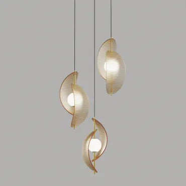 Подвесной светильник Delight Collection MD24030035 MD24030035-3A brass/amber Подвесной светильник Delight Collection MD24030035 MD24030035-3A brass/amber