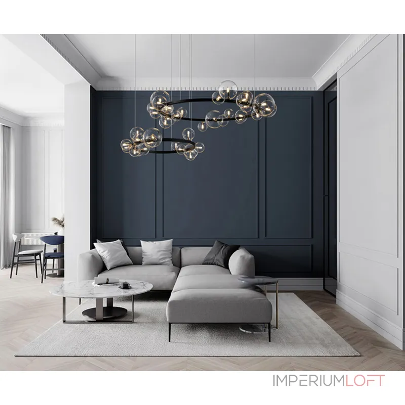 Подвесная люстра Delight Collection Art Deco Bubble 8828P/L black/clear