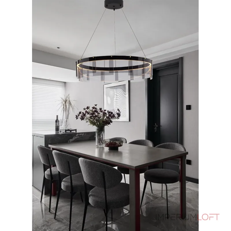 Подвесная люстра Delight Collection Stratos D8825P/M black/smoky Подвесная люстра Delight Collection Stratos D8825P/M black/smoky