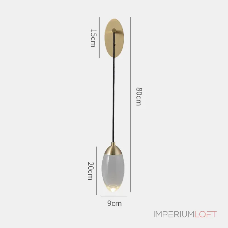 Настенный светильник Delight Collection Celestial MT8847-1W brass