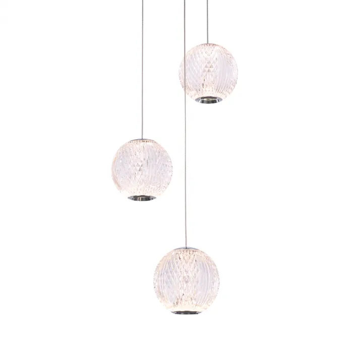 Подвесной светильник Delight Collection Elliot Diamante MD20001012-3A chrome от ImperiumLoft