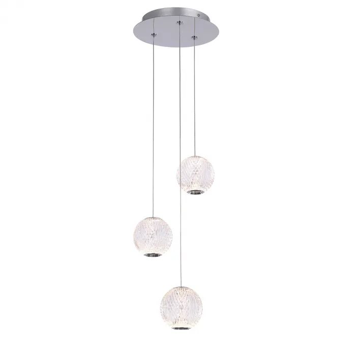 Подвесной светильник Delight Collection Elliot Diamante MD20001012-3A chrome от ImperiumLoft