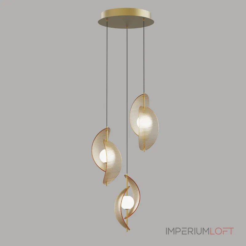 Подвесной светильник Delight Collection MD24030035 MD24030035-3A brass/amber от ImperiumLoft