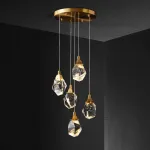 Подвесной светильник Delight Collection Crystal rock II 9701P/5R brass от ImperiumLoft