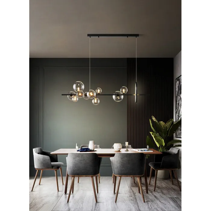 Люстра Delight Collection Art Deco Bubble KG1233P-10 black/clear от ImperiumLoft