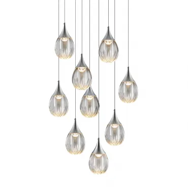 Подвесной светильник Delight Collection Stilla MD24001004-9A chrome/clear Подвесной светильник Delight Collection Stilla MD24001004-9A chrome/clear