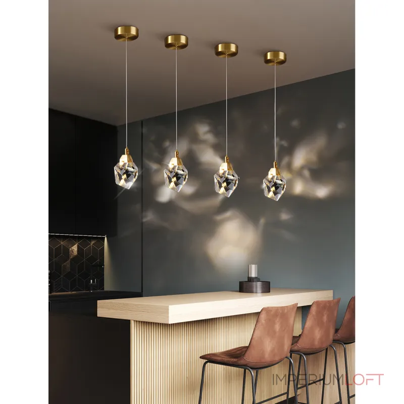 Подвесной светильник Delight Collection Crystal rock OM820083-1G (MD-020B-1 gold) Подвесной светильник Delight Collection Crystal rock OM820083-1G (MD-020B-1 gold)