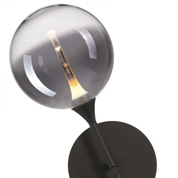 Светильник настенный Delight Collection MD23001045 MB23001045H-1B black/smoky от ImperiumLoft