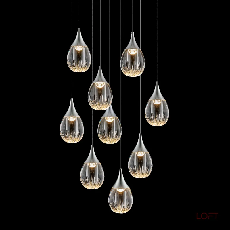 Подвесной светильник Delight Collection Stilla MD24001004-9A chrome/clear