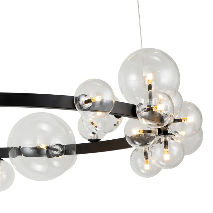 Люстра Delight Collection Art Deco Bubble KM1294P-24 black/clear от ImperiumLoft