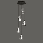 Подвесной светильник Delight Collection MD24001011 MD24001011-5A black/smoky