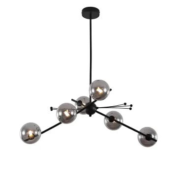 Люстра на штанге Delight Collection 9303P 9303P-6 black/smoky Люстра на штанге Delight Collection 9303P 9303P-6 black/smoky